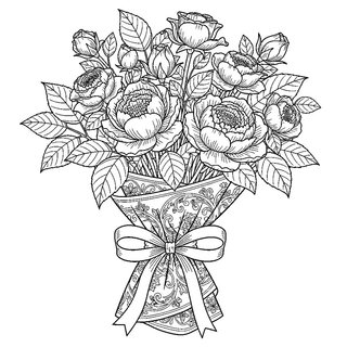 Részletgazdag díszes virágcsokor