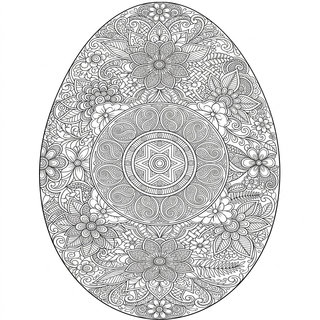 Zentangle mintás részletes húsvéti tojás