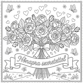 Nyomtatható és letölthető nőnapi színezők virágokkal, feliratokkal és kedves mintákkal gyerekeknek és felnőtteknek március 8-ra