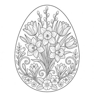 Virágmintás elegáns húsvéti tojás