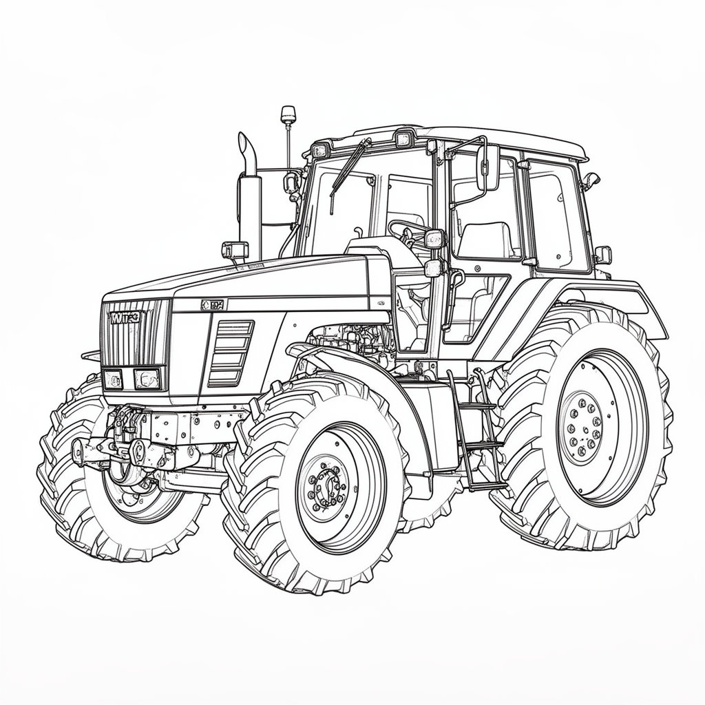 MTZ traktoros színező gyerekeknek - nyomtatható rajz