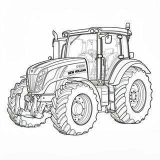 Modern New Holland traktor színező nyomtatható változatban