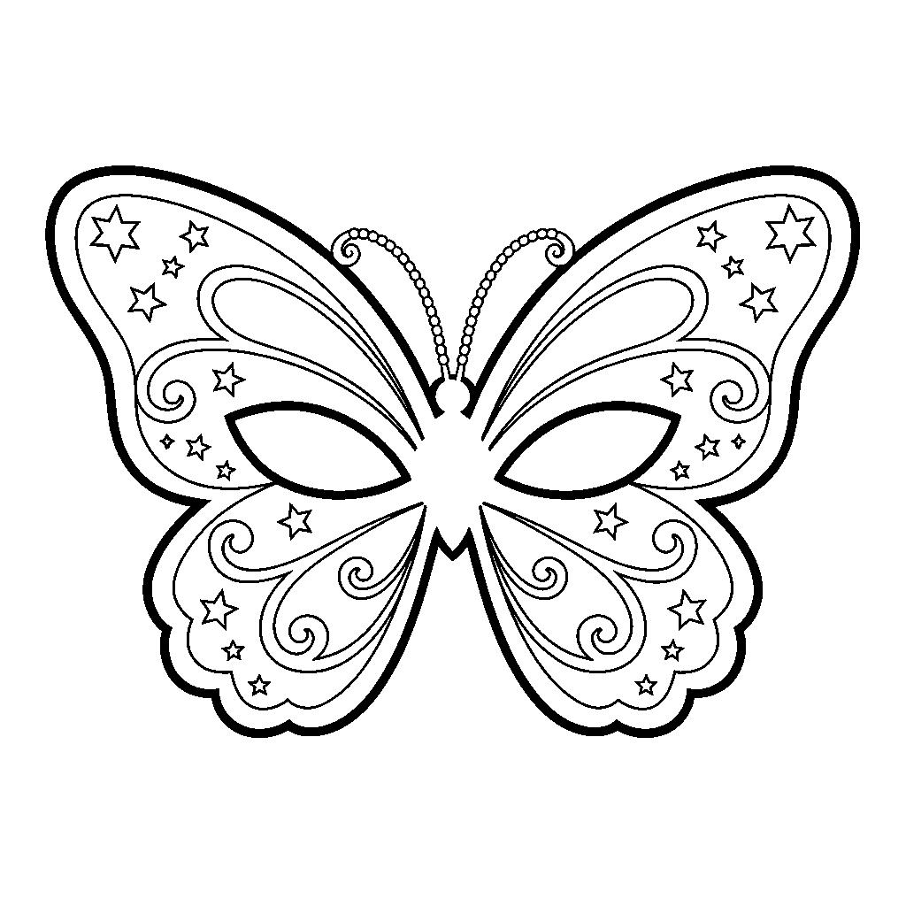 Tündér álarc színező lányoknak - Varázslatos maszk