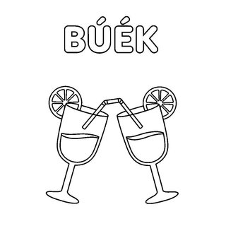 Újévi koccintás színező pezsgőspoharakkal és koktélokkal