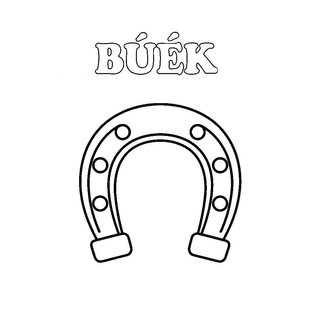 Egyszerű szerencsepatkó színező óvodásoknak