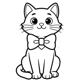 Vidám macska nagy csokornyakkendőben