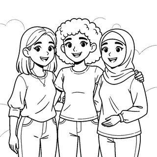 Különböző nemzetiségű nők csoportképe