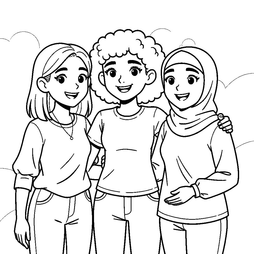 A világ női - Nemzetközi Nőnapi színező