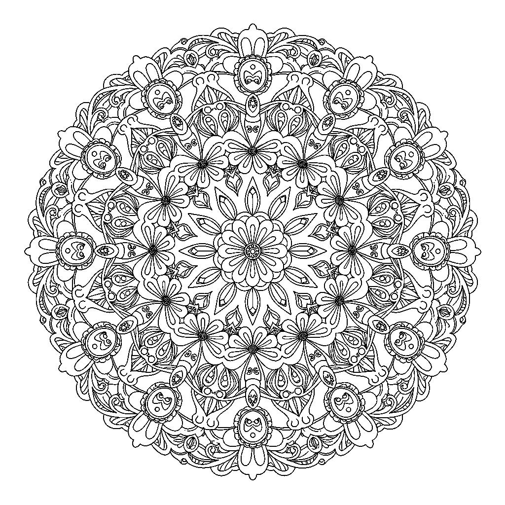 Virágmandala - Nőnapi színező felnőtteknek